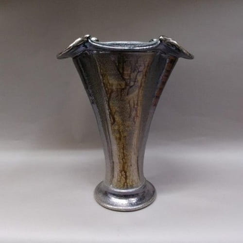 Vase - Salt-Fired Silver at Hunter Wolff Gallery